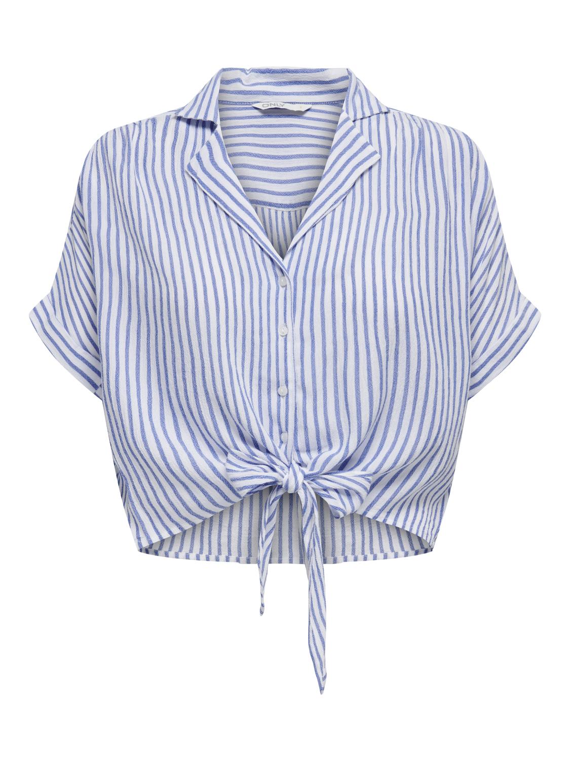 ONLPAULA Cropped vrouwelijk overhemd met knoopdetail