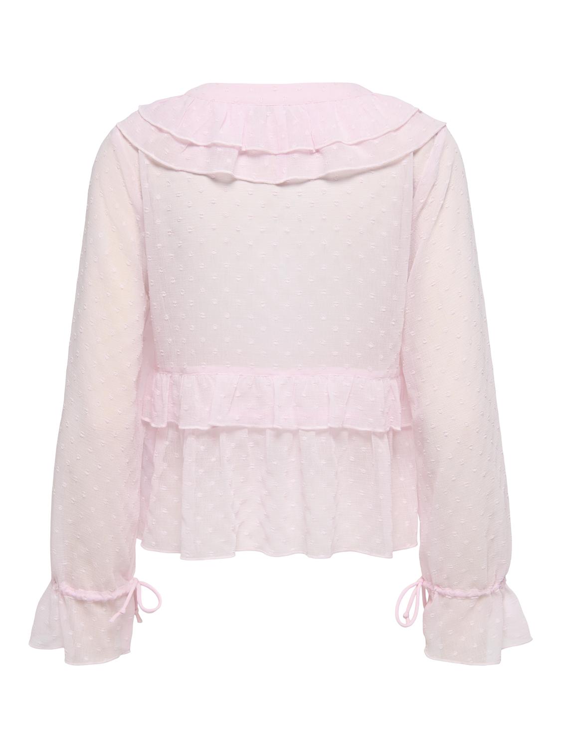 ONLYUNA L/S DOBBY TIE BLOUSE WVN - 3