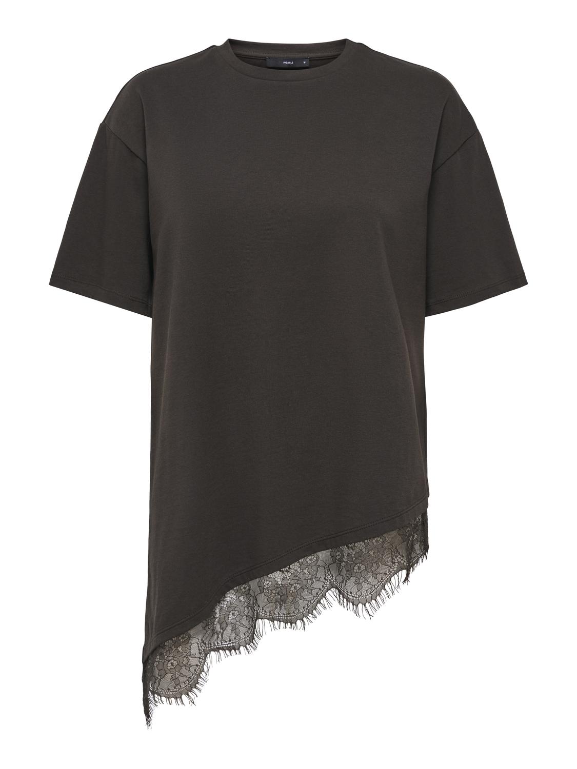 PGKAMIL S/S ASSYMETRIC LACE TEE JRS