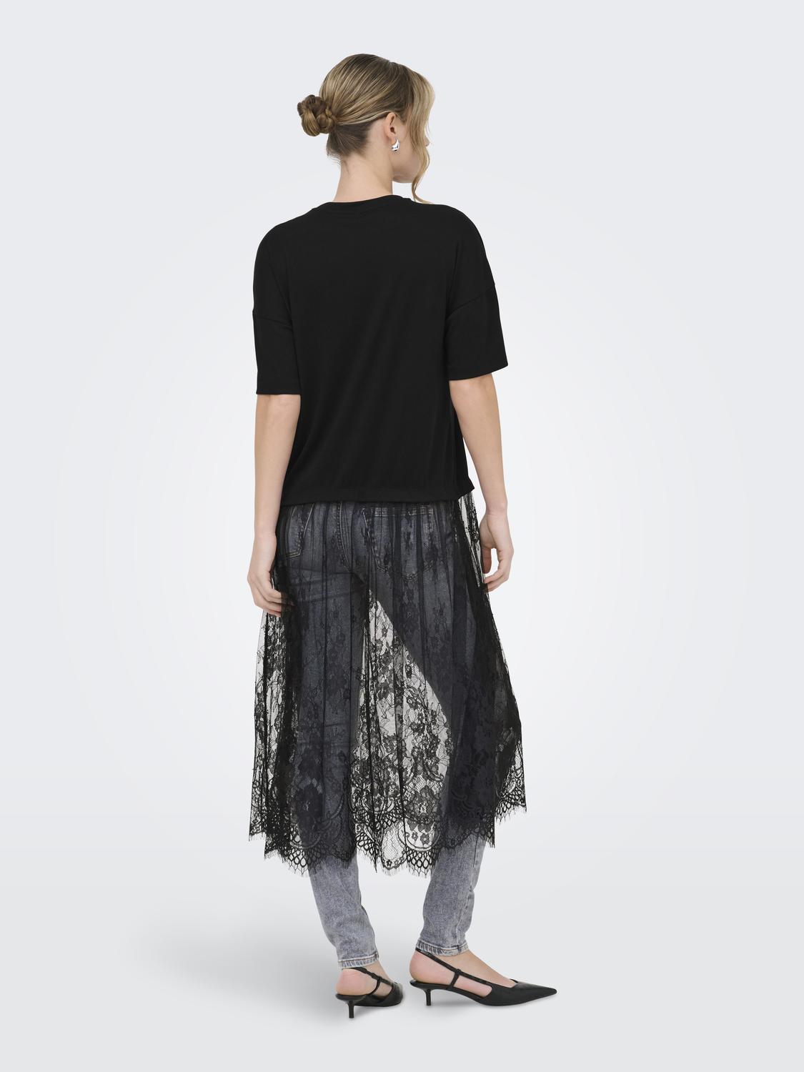 ONLTAHLIA S/S LACE DRESS TOP JRS - 2