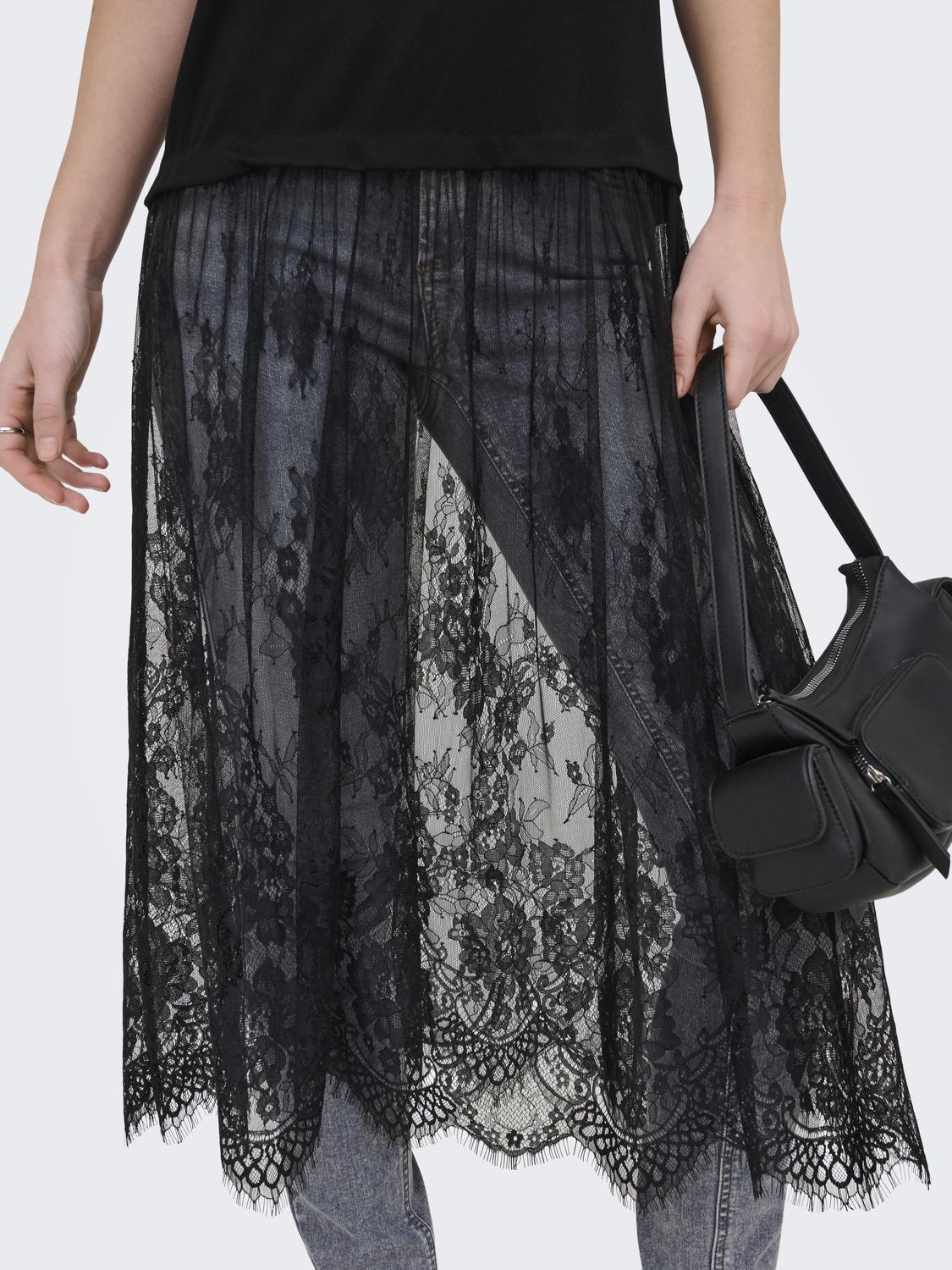 ONLTAHLIA S/S LACE DRESS TOP JRS - 4