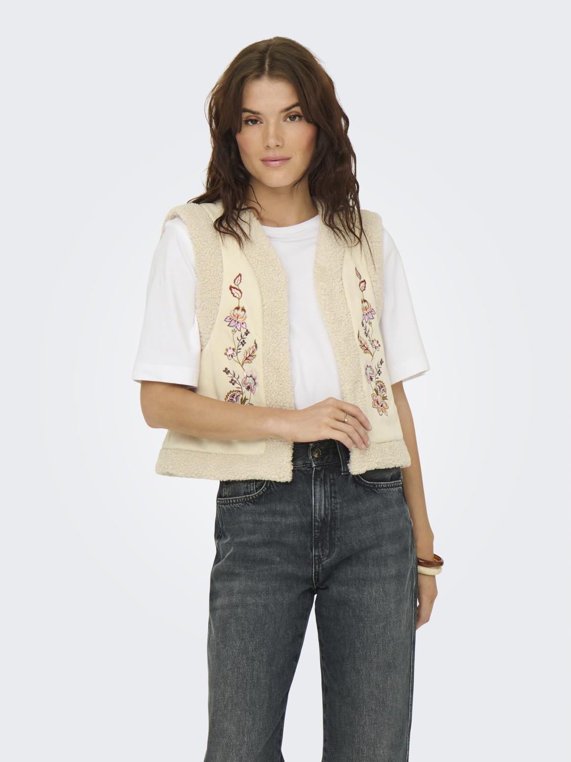 ONLFRIDA FLOWER EMB. WAISTCOAT CS OTW