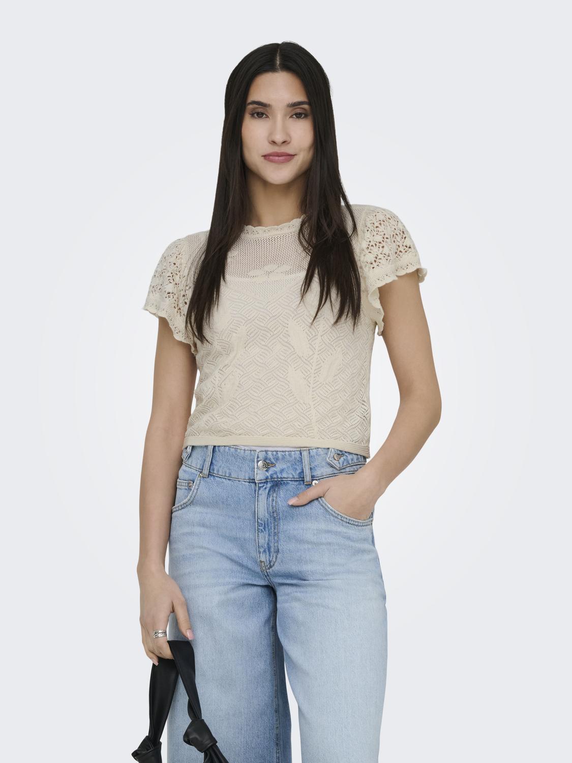 ONLESTRALLA Trendy jeugd O-hals mouwloze gebreide top