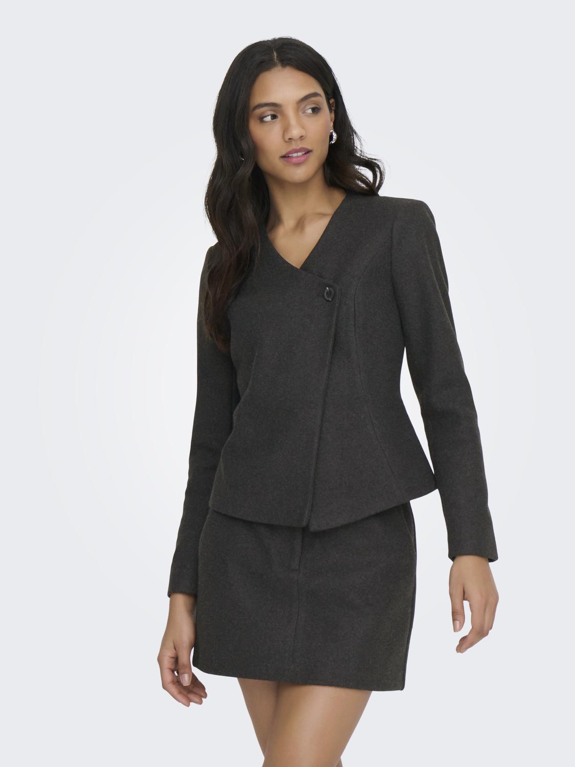ONLMAIKA L/S ASYM FIT JACKET PNT OX