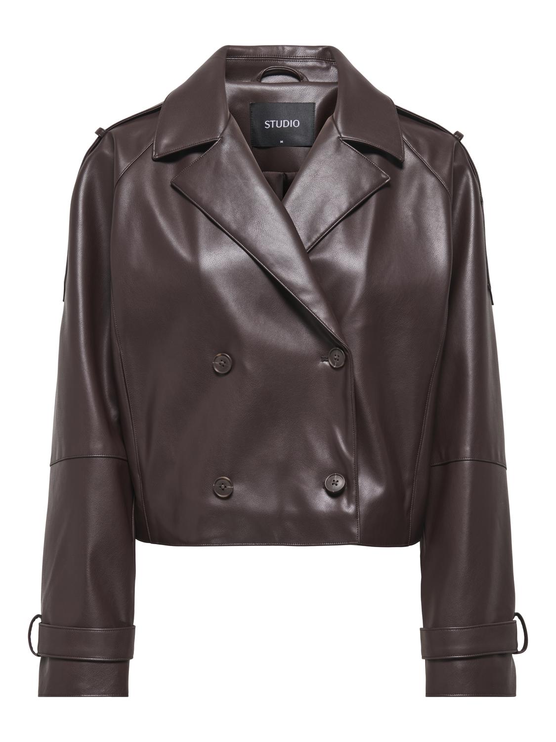 STUVELLA FAUX LEATHER TRENCH JACKET OTW