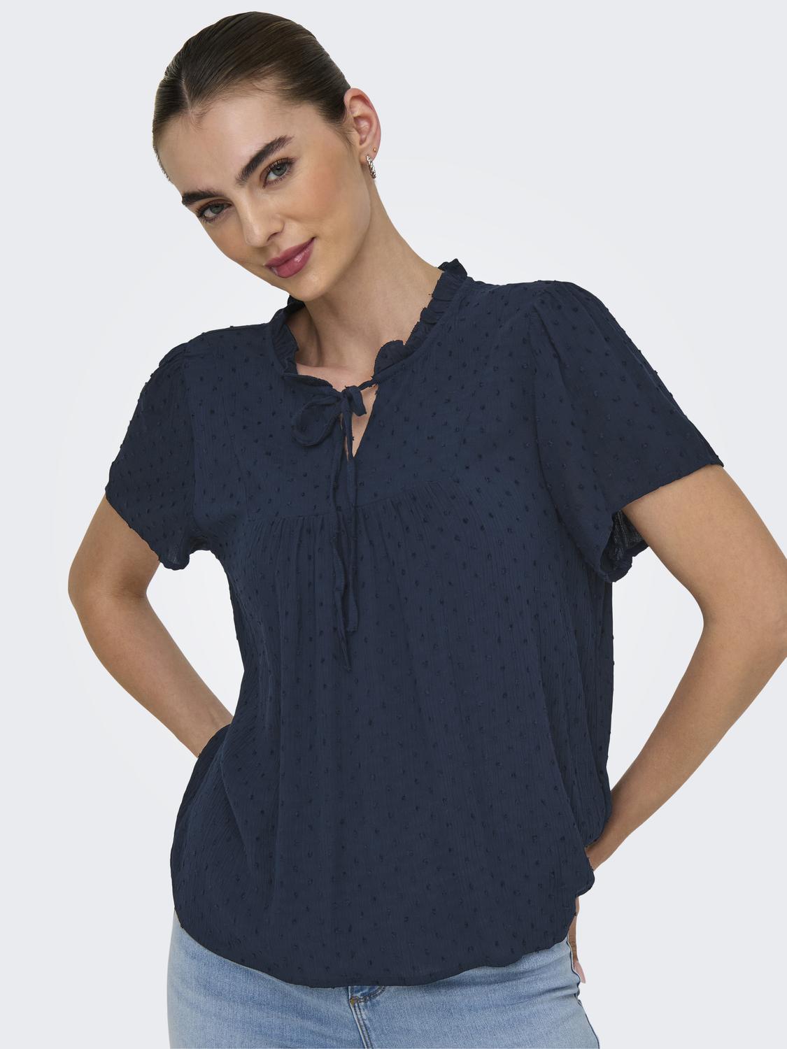 JDYLIMA LIFE S/S TOP WVN NOOS