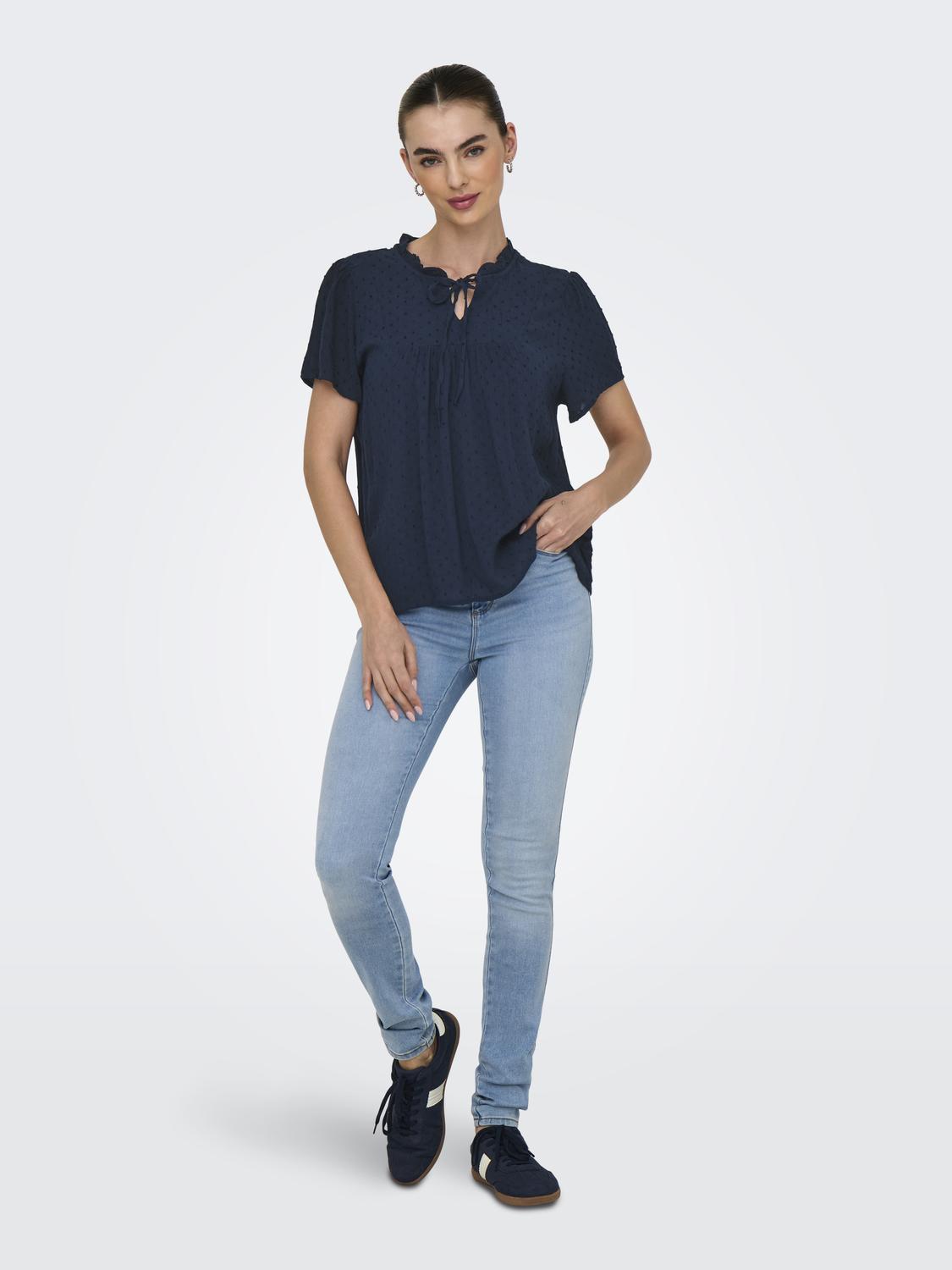 JDYLIMA LIFE S/S TOP WVN NOOS