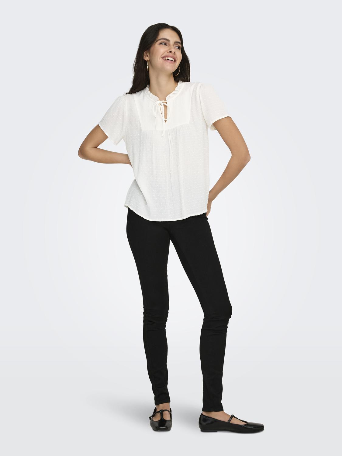 JDYLIMA LIFE S/S TOP WVN NOOS