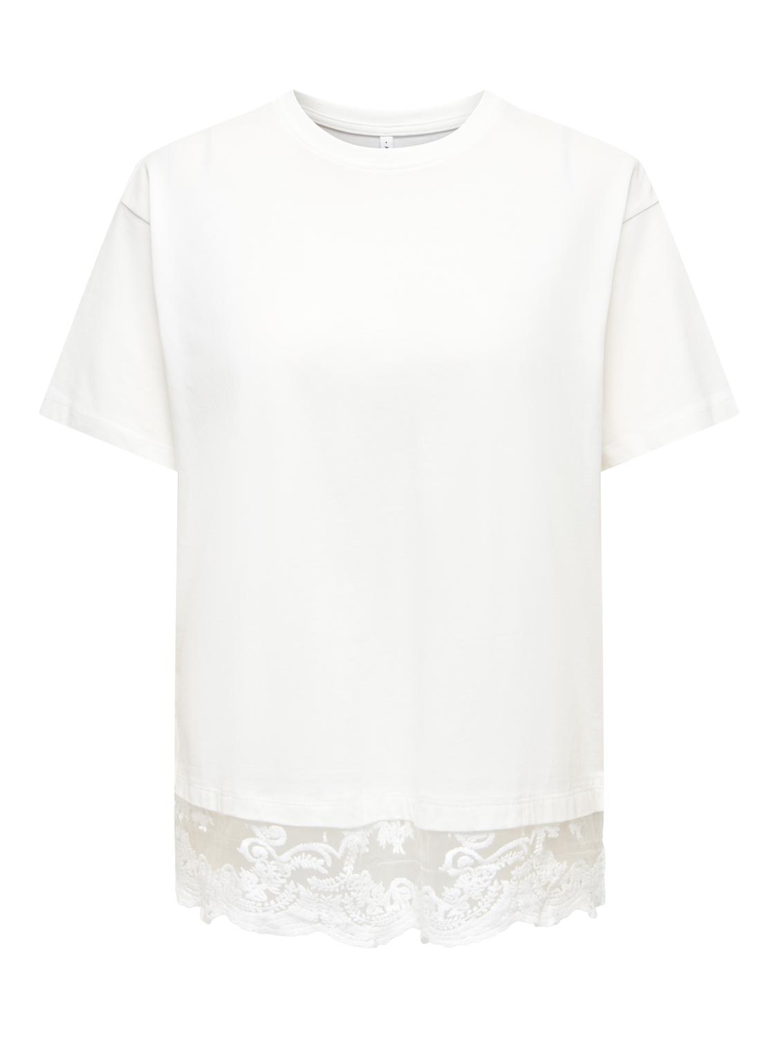 ONLVIVVI S/S LACE BOTTOM TOP JRS NOOS - 3
