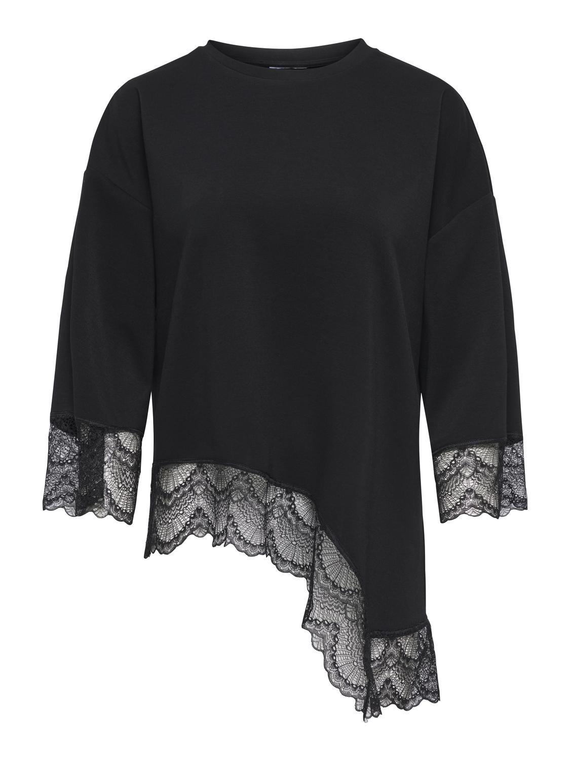 STUMATO 3/4 LACE ASYM TEE SWT
