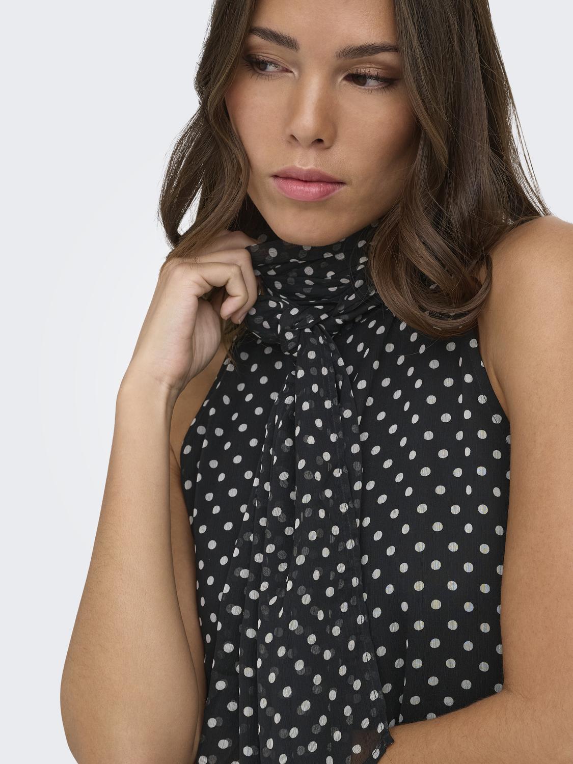 JDYPOLKA S/L HALTERNECK TOP WVN EXP - 4