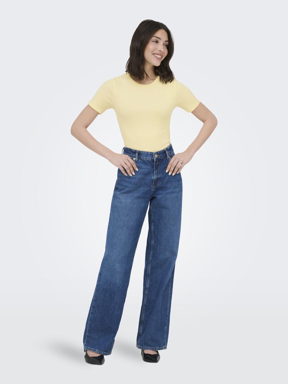 JDYLUCKY S/S O NECK TOP JRS NOOS