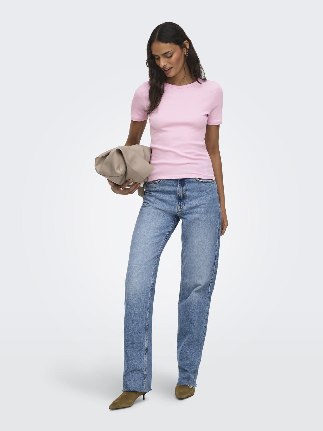 JDYLUCKY S/S O NECK TOP JRS NOOS
