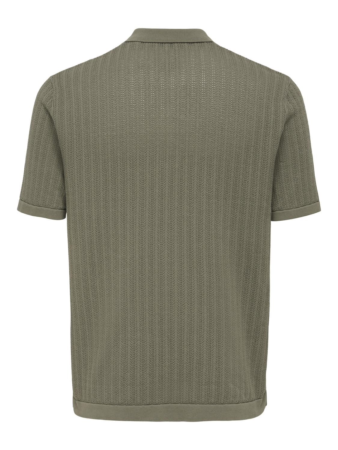 ONSMOON REG 12 SS POLO KNIT NOOS - 7