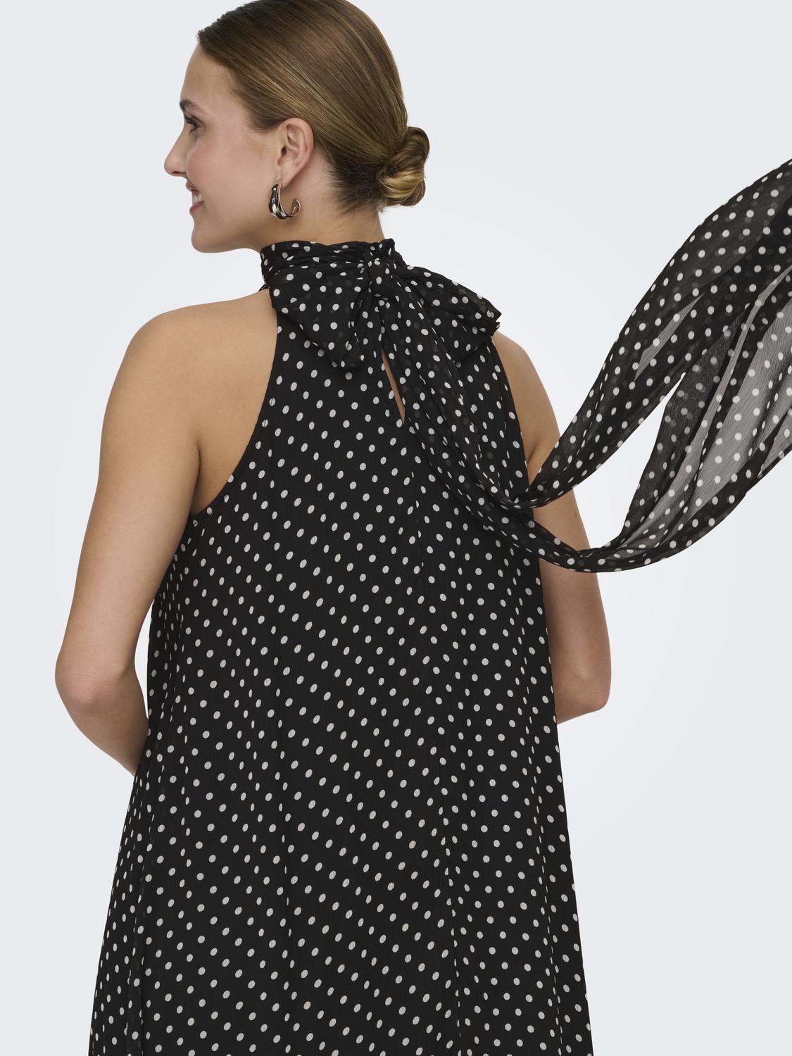 JDYPOLKA S/L HALTERNECK MIDI DRESS WVN - 4