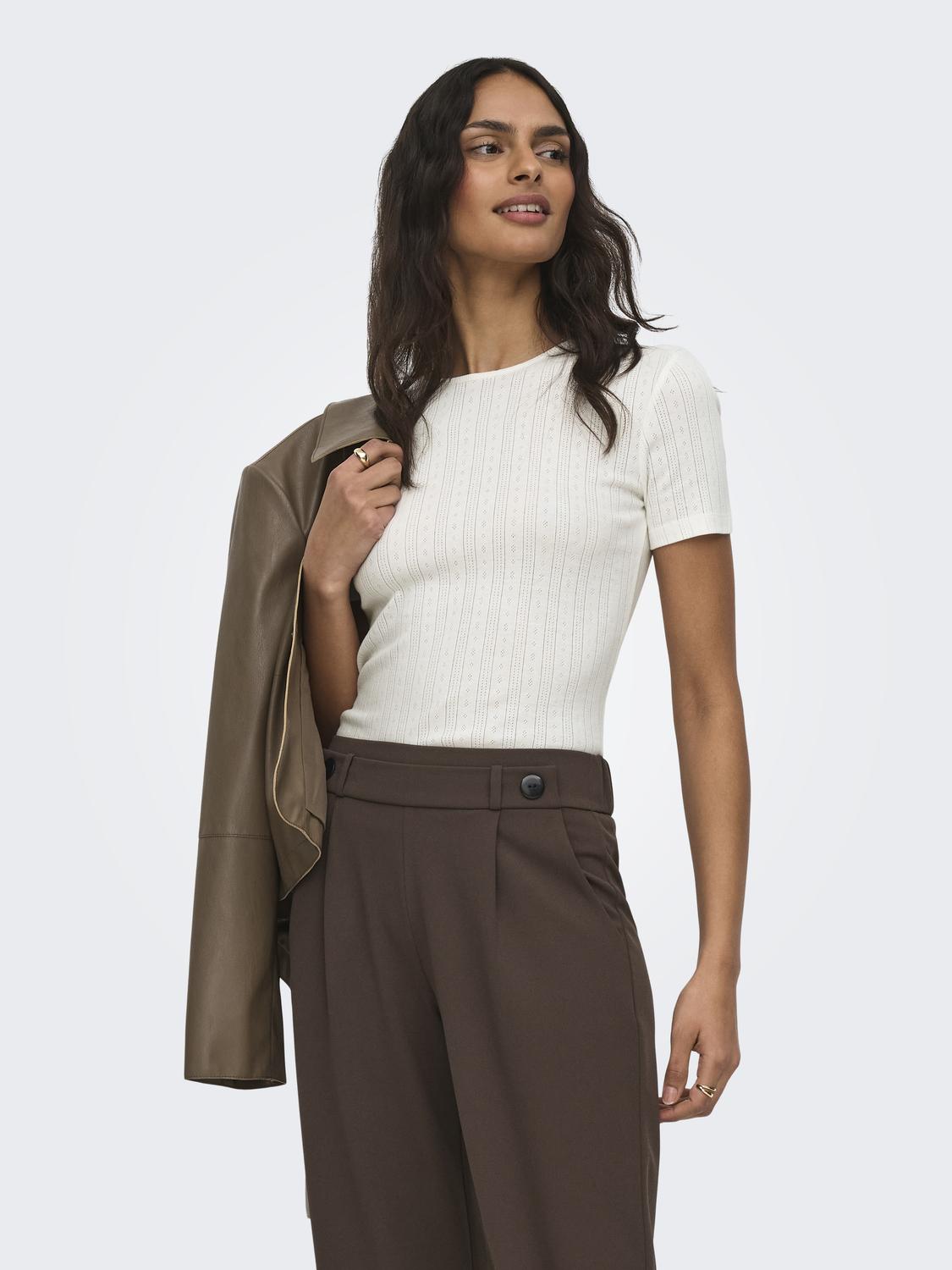 JDYSALSA MIA LIFE S/S O NECK TOP JR NOOS