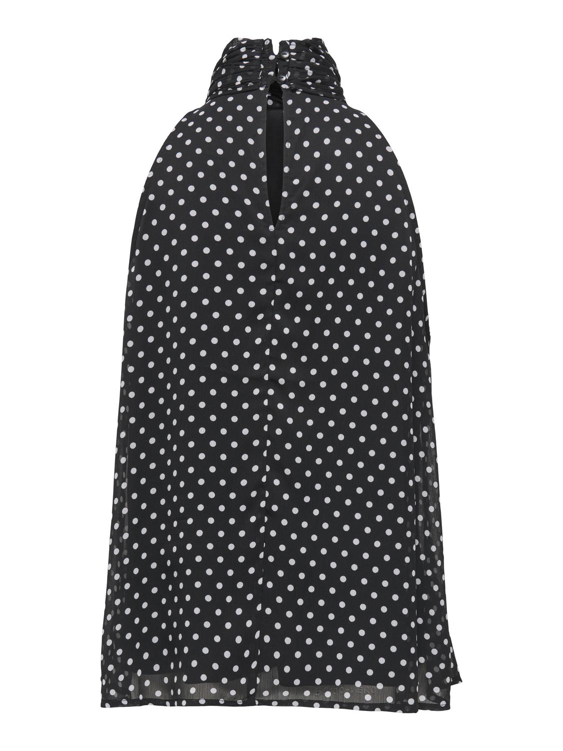 JDYPOLKA S/L HALTERNECK TOP WVN EXP - 7