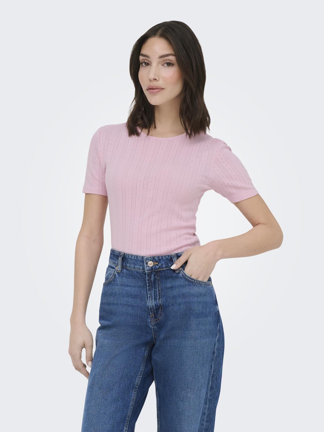 JDYSALSA MIA LIFE S/S O NECK TOP JR NOOS