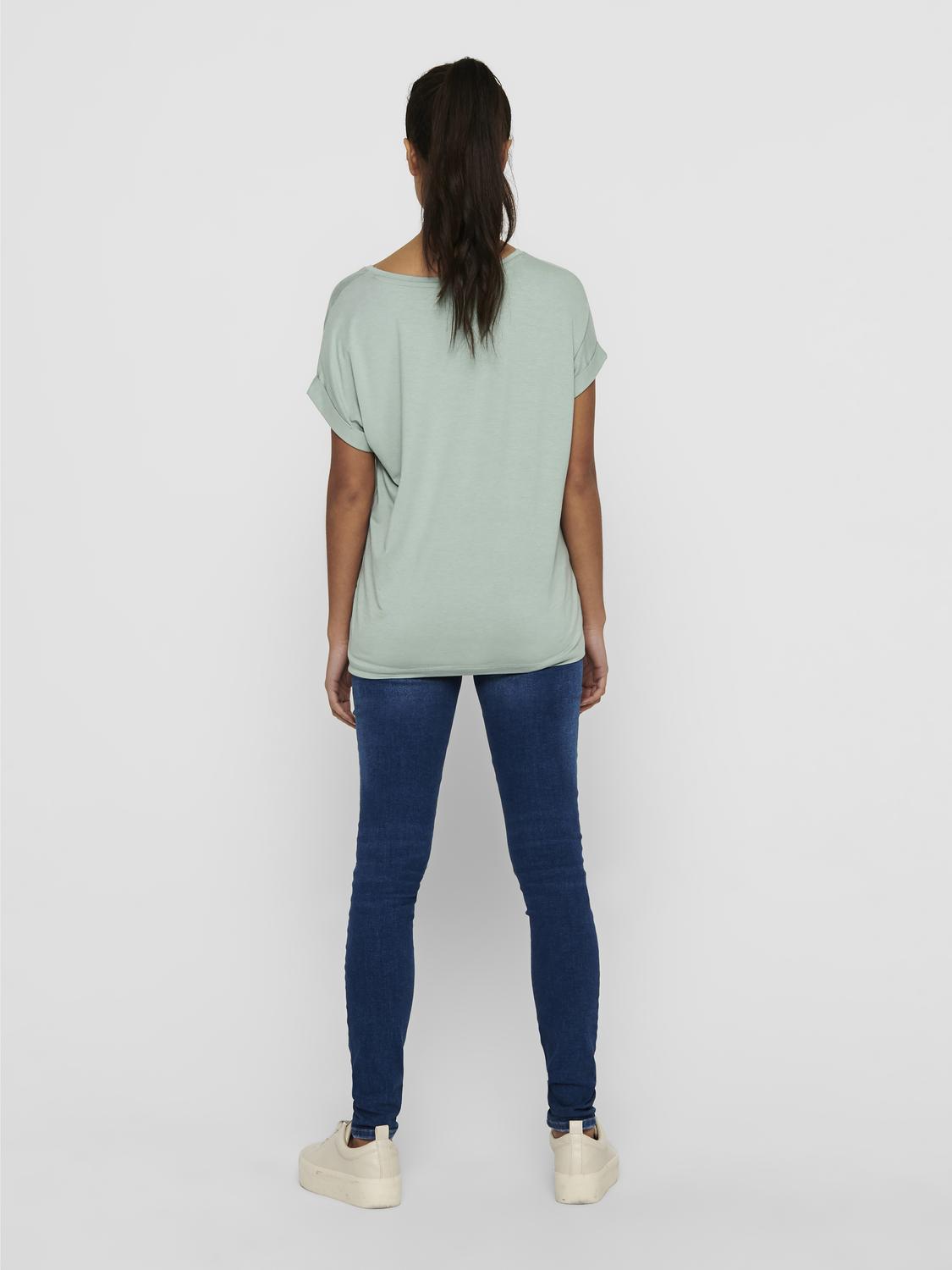 ONLMOSTER Regular Fit O-Neck Top med korte ermer - 2