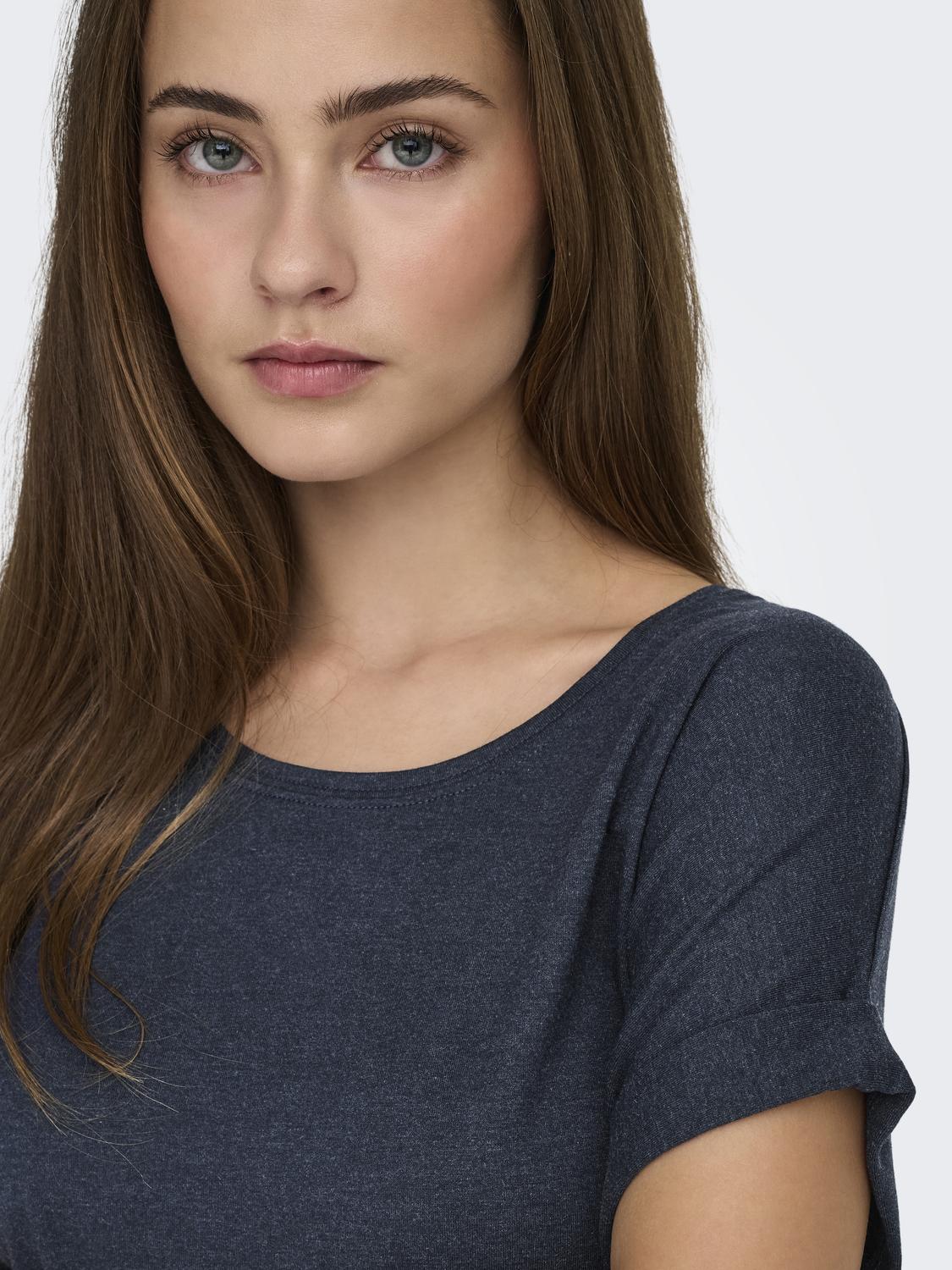 ONLMOSTER Regular Fit O-Neck Top med korte ermer - 5