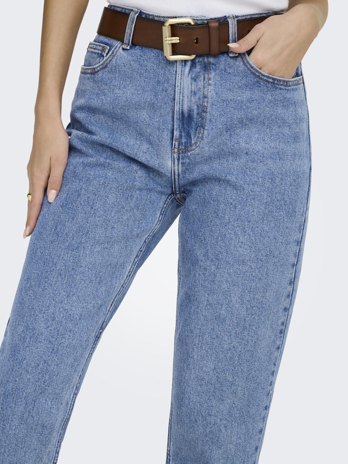 ONLEMILY Straight fit jeans met zakken aan de voorkant en enkellengte - 4