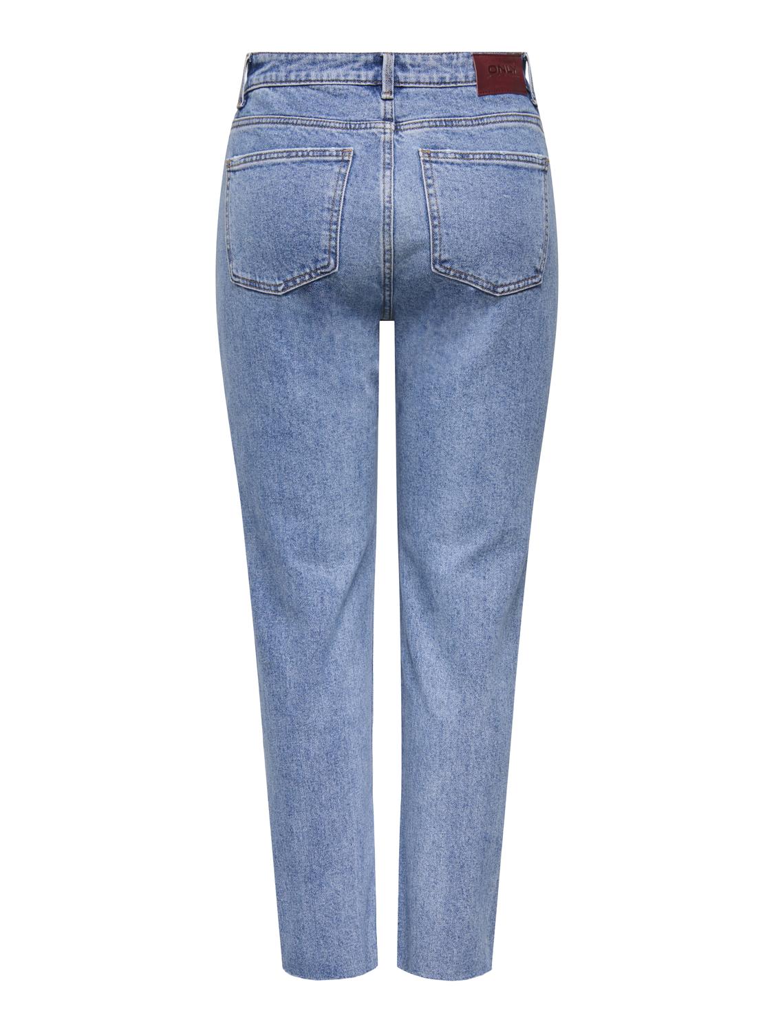 ONLEMILY Straight fit jeans met zakken aan de voorkant en enkellengte - 7