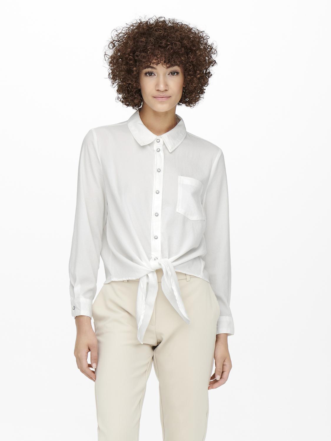 ONLLECEY LS KNOT SHIRT NOOS WVN