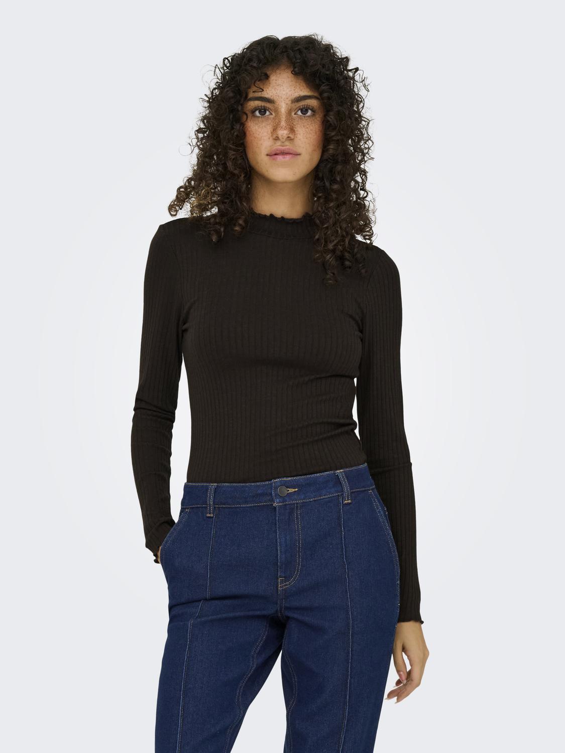 JDYFRANSISKA L/S HI-NCK TOP JR NOOS
