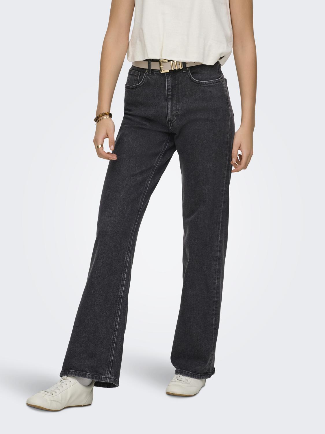 ONLJUICY Weite Jeans mit hohem Bund und Gesäßtaschen