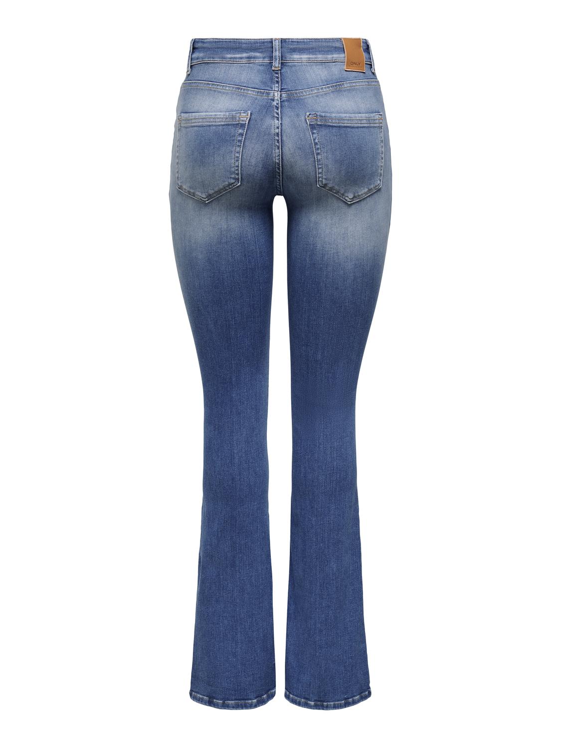ONLBLUSH Flared Fit, Mid Waist Jeans med myntlomme - 7