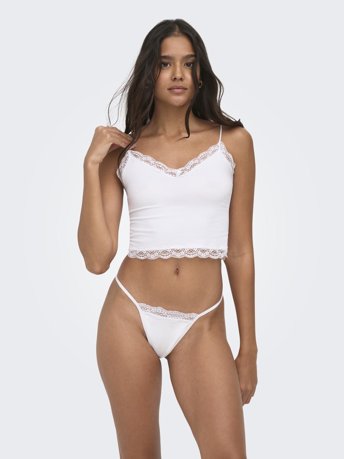 ONLVICKY LACE SEAMLESS CROPPED TOP NOOS