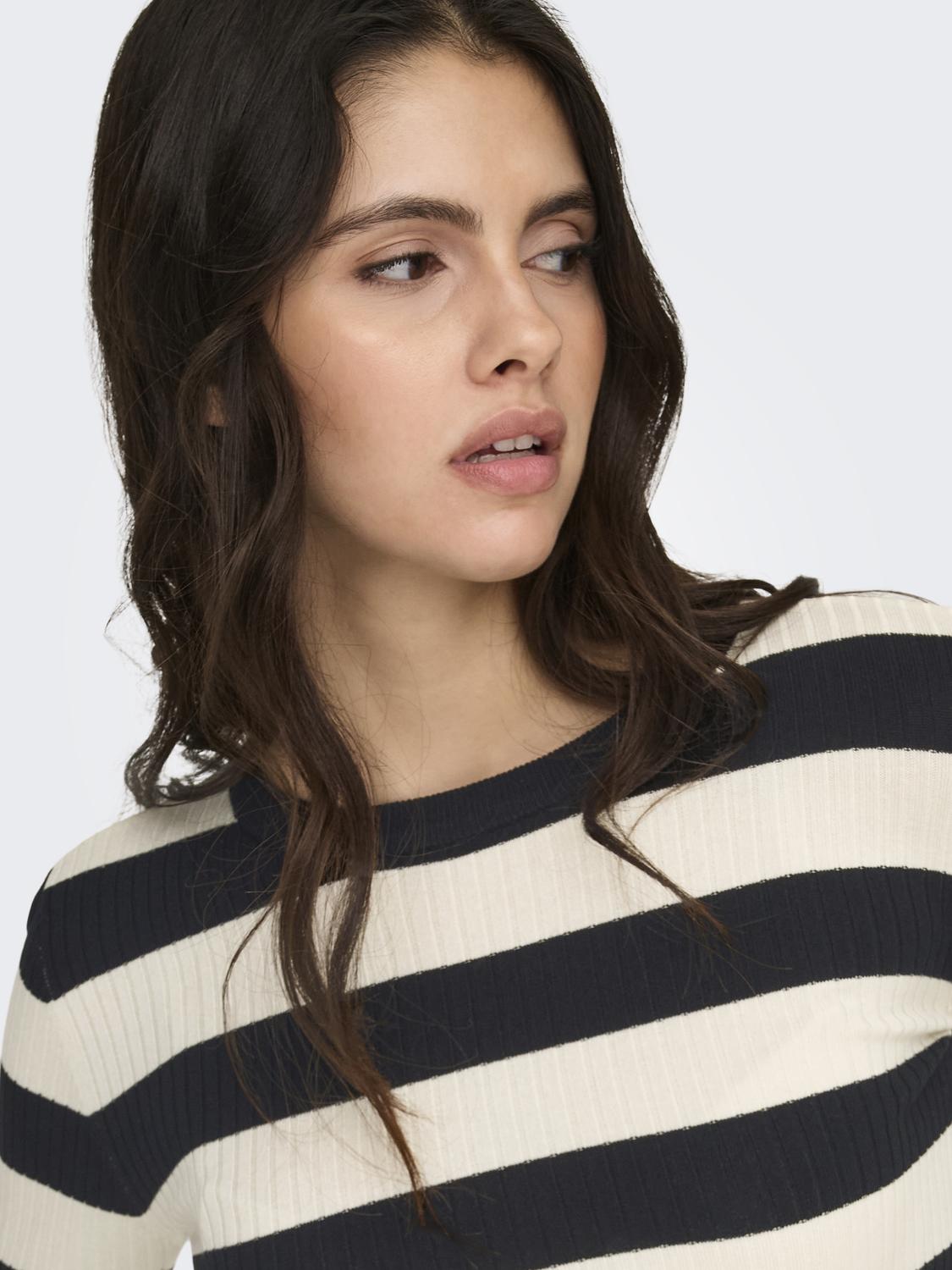 JDYPLUM Geribbelde viscose mix trui - 4