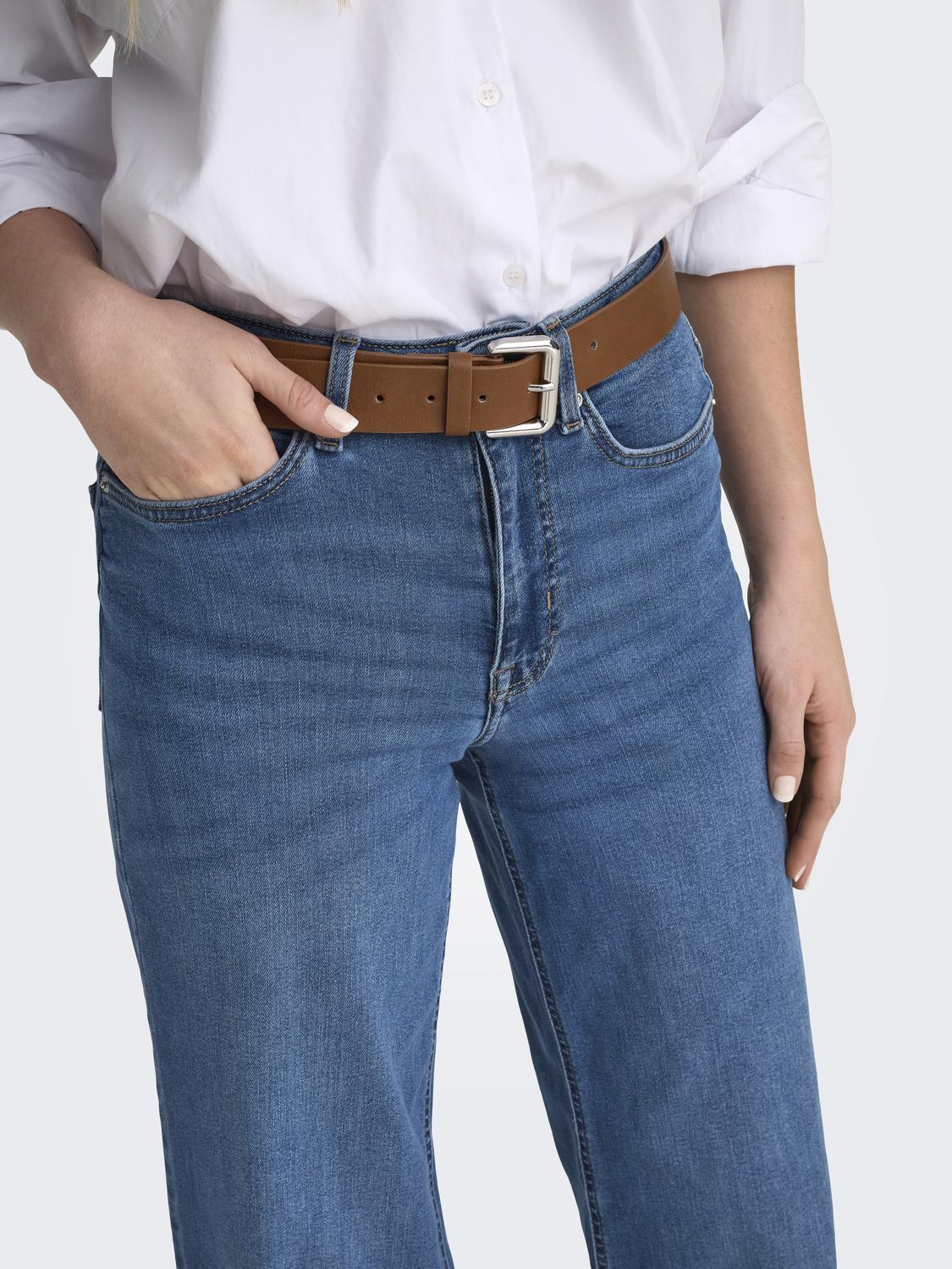 ONLMADISON Wide Fit Jeans med høy midje og baklommer - 4