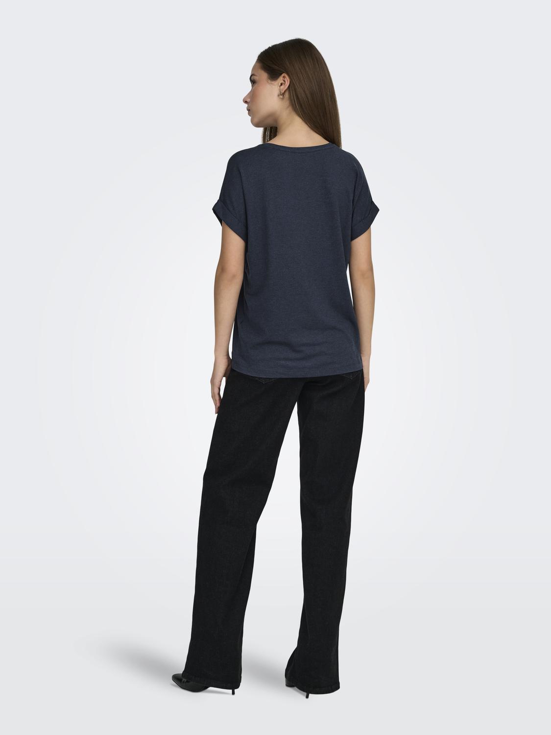 ONLMOSTER Regular Fit O-Neck Top med korte ermer - 2