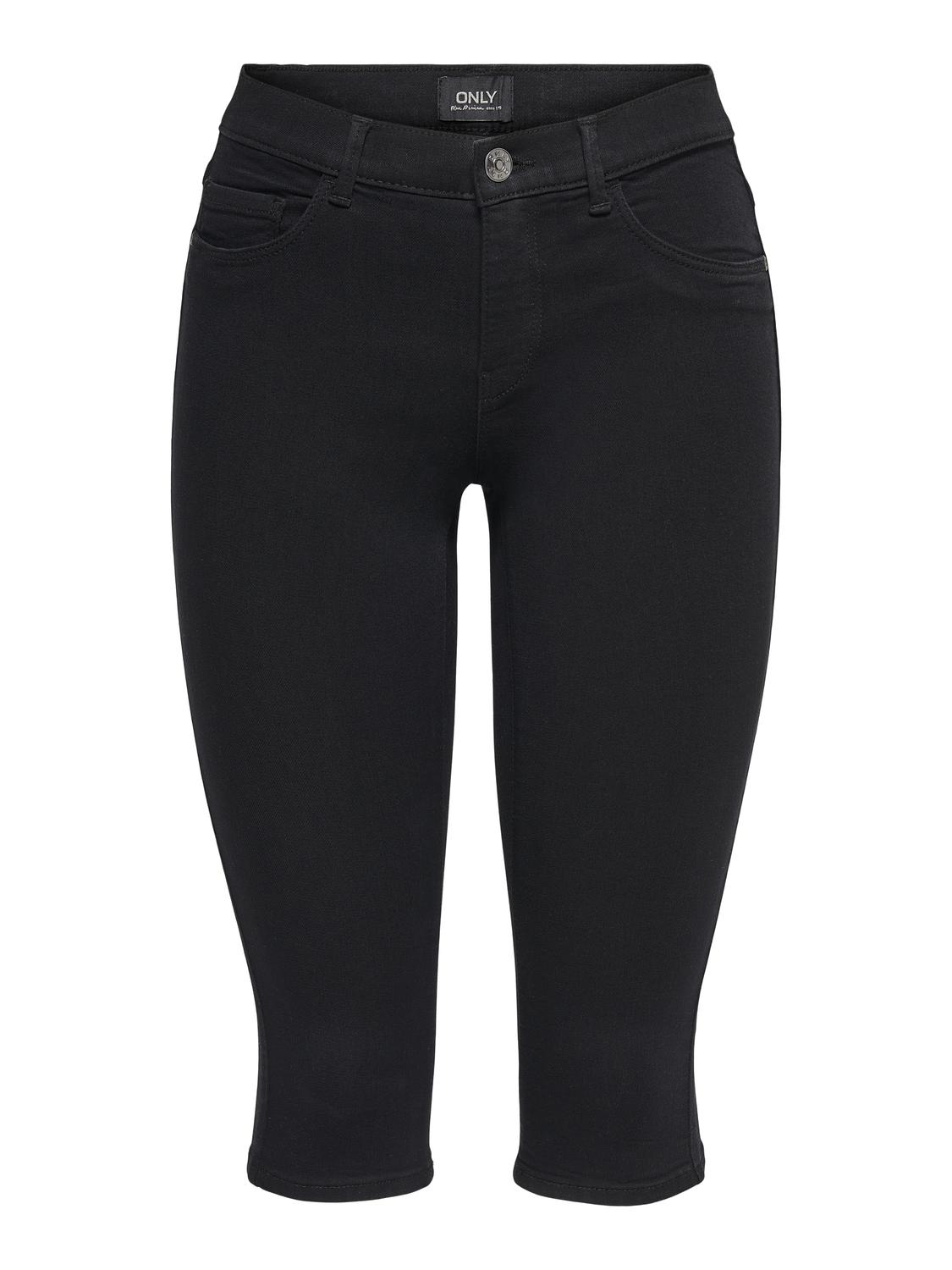 ONLRAIN Denimshorts med elastik i taljen og baglommer
