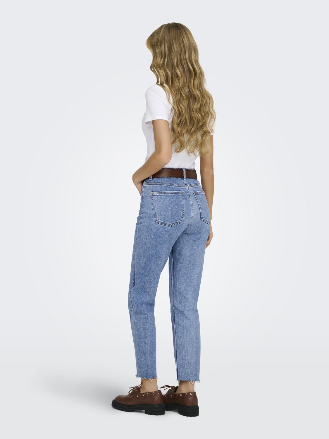 ONLEMILY Straight fit jeans met zakken aan de voorkant en enkellengte - 2