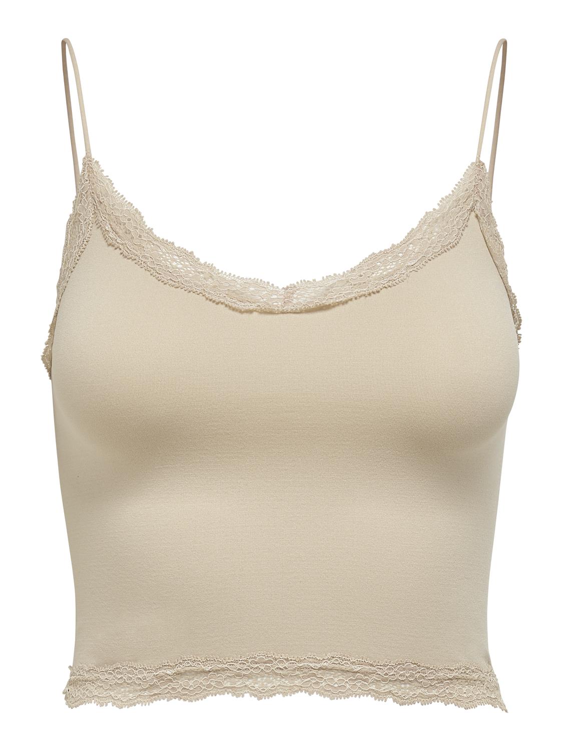 ONLVICKY LACE SEAMLESS CROPPED TOP NOOS