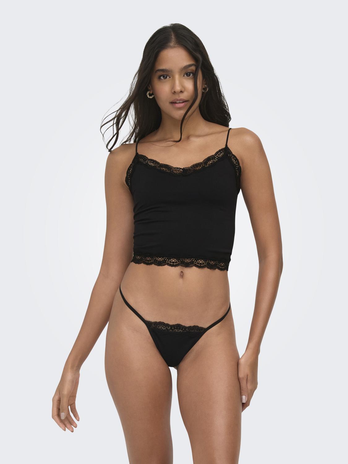 ONLVICKY LACE SEAMLESS CROPPED TOP NOOS