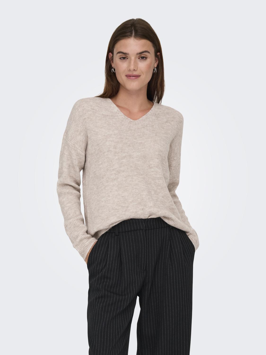 ONLCAMILLA V-NECK L/S PULLOVER KNT NOOS