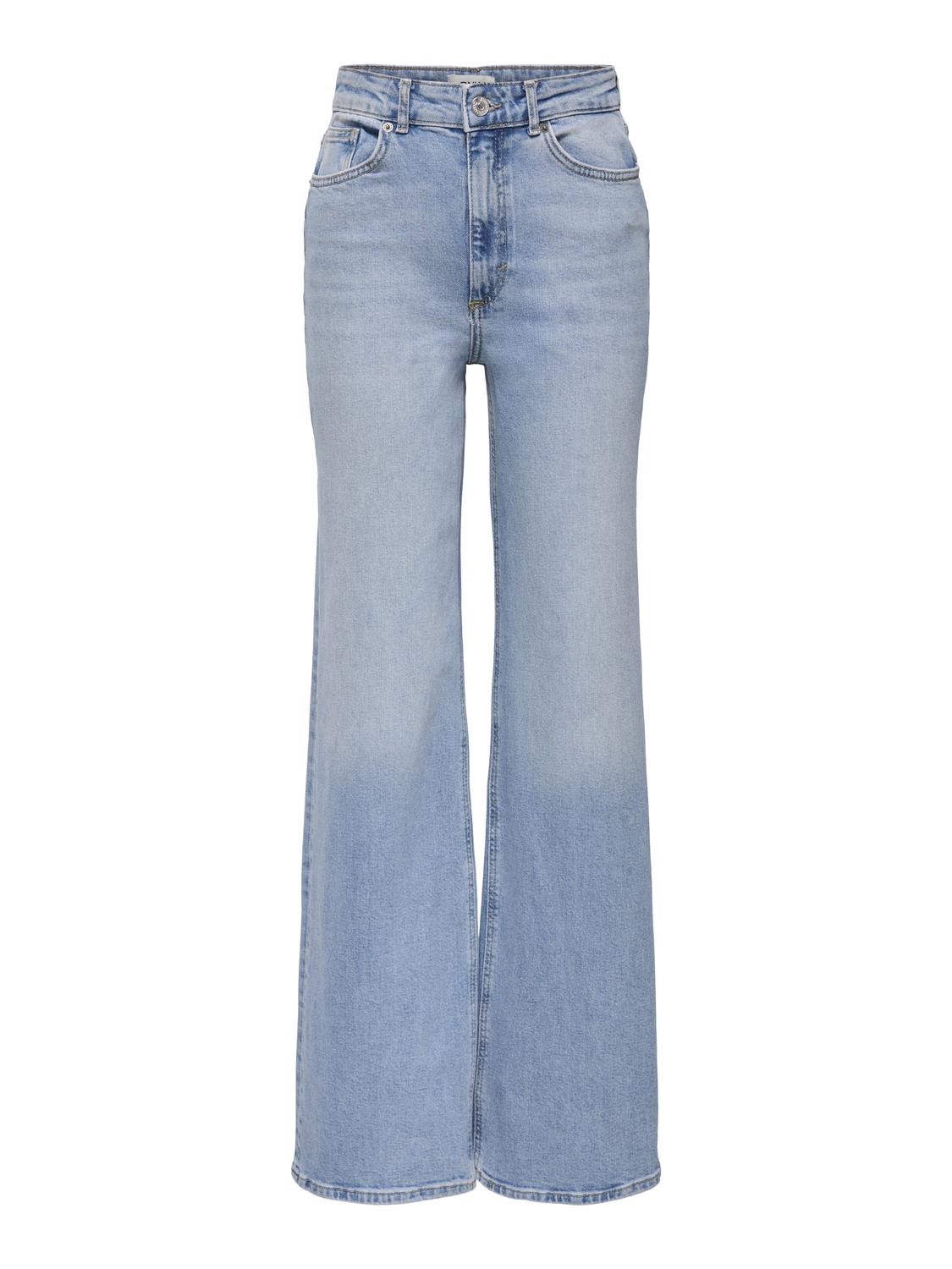 ONLJUICY Weite Bein-Passform JEANS mit hohem Bund und Fronttaschen - 3