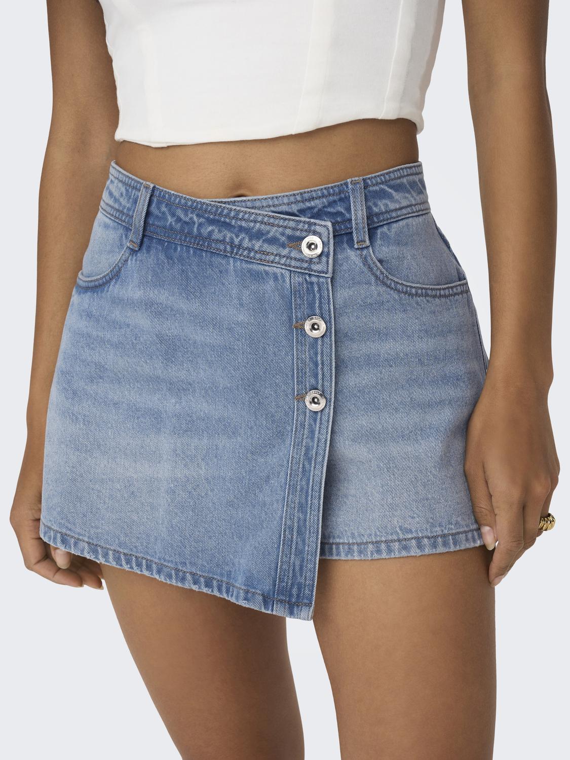 ONLLESLY Mini Denim Wrap Skort - 4