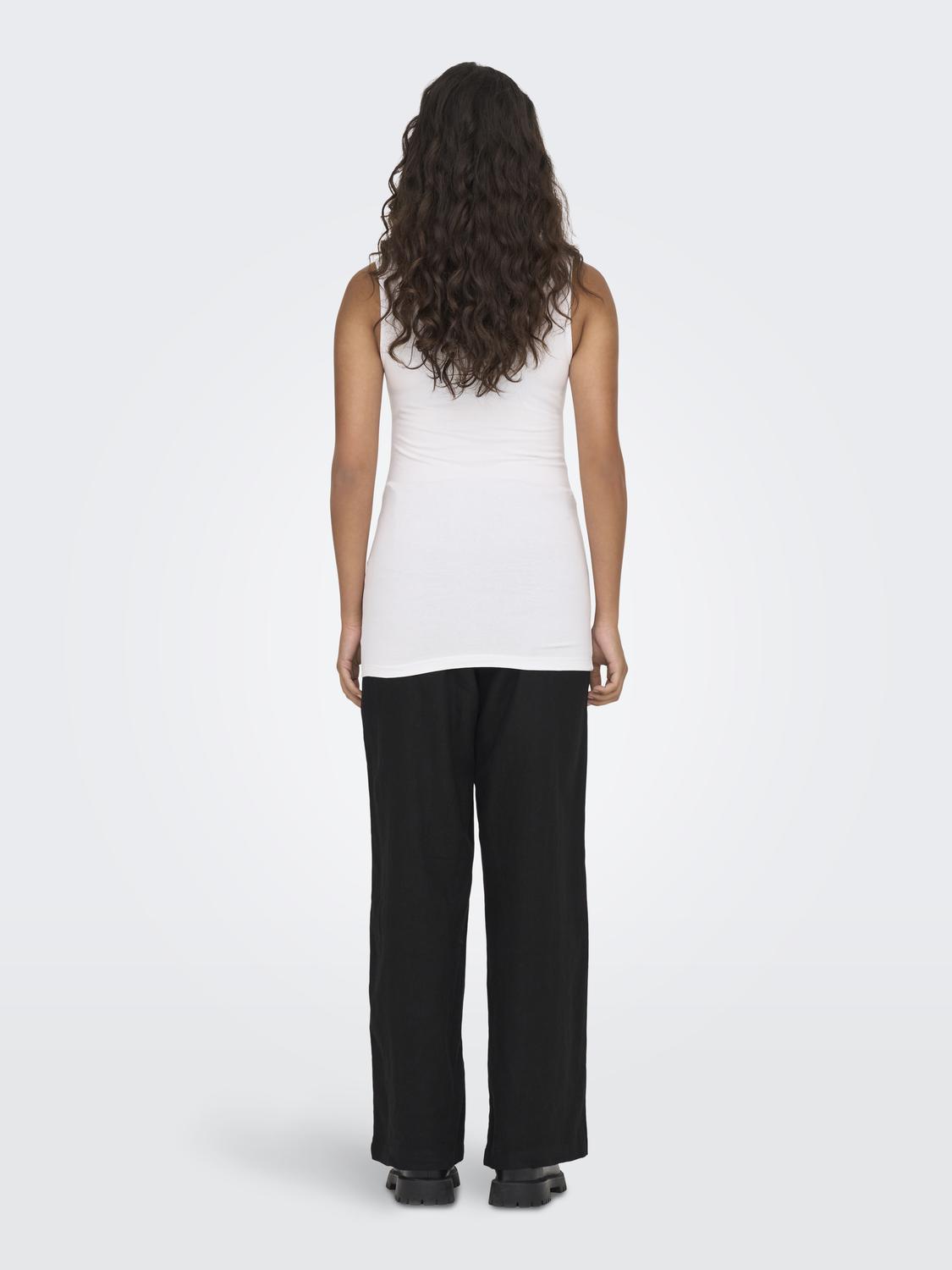 JDYAVA Klassisk Basic ærmeløs U-hals tanktop