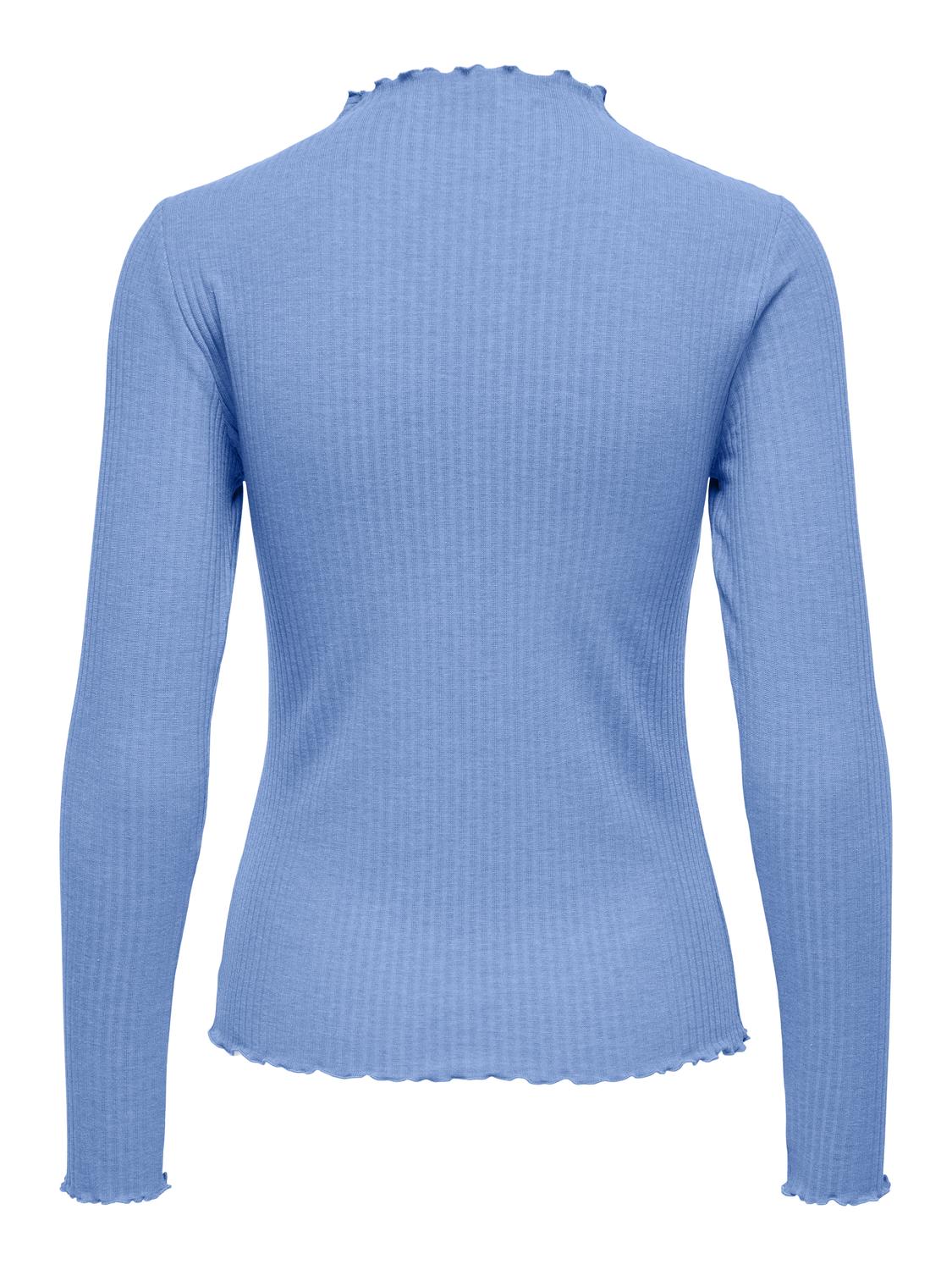 ONLEMMA Comfort Fit Top met hoge hals en vrouwelijke ruches - 7