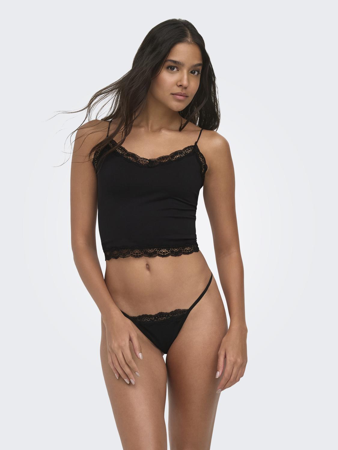 ONLVICKY LACE SEAMLESS CROPPED TOP NOOS