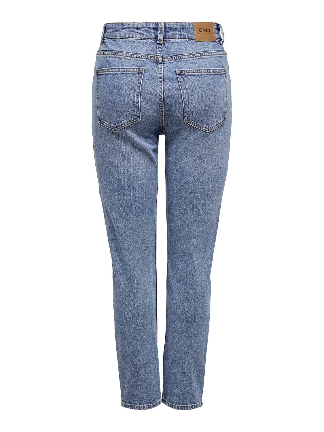 ONLEMILY High Waist Straight Fit Jeans med frontlommer - 8