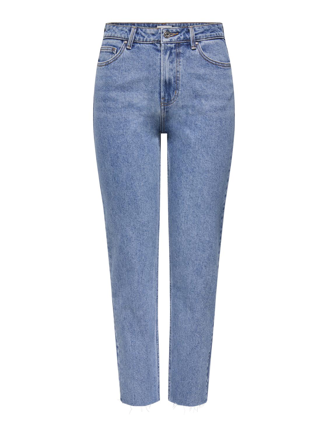 ONLEMILY Straight fit jeans met zakken aan de voorkant en enkellengte - 3