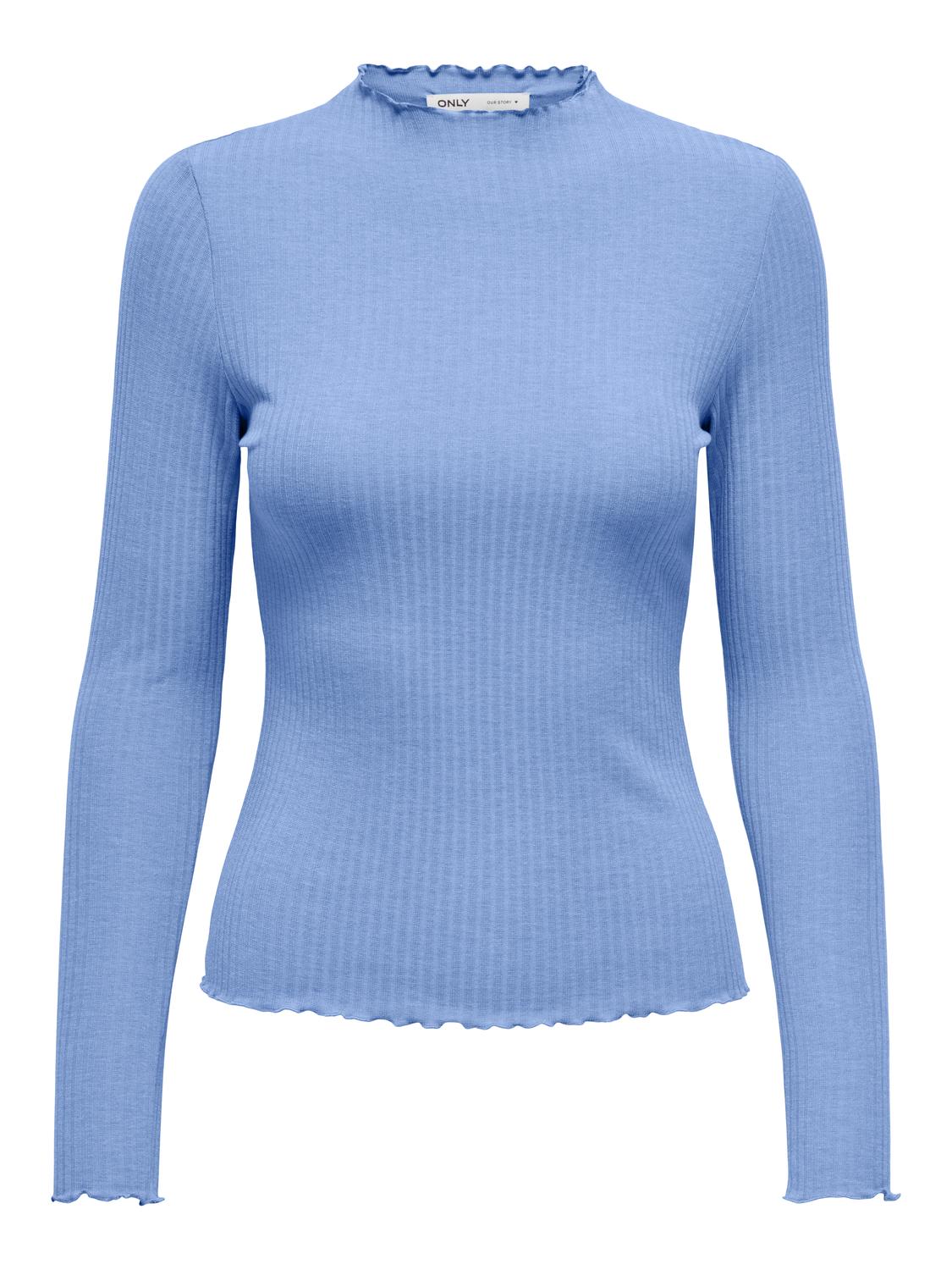 ONLEMMA Comfort Fit Top met hoge hals en vrouwelijke ruches - 3