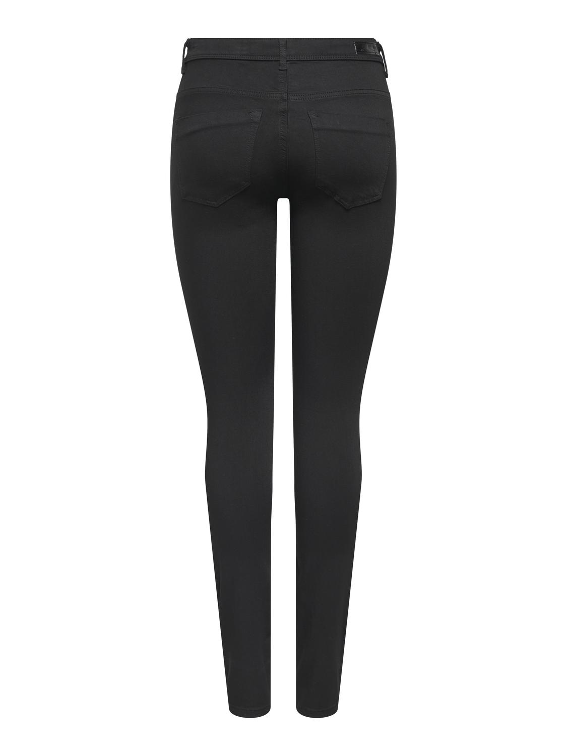 ONLFOREVER Skinny Fit Jeans med baklommer og høy midje - 7