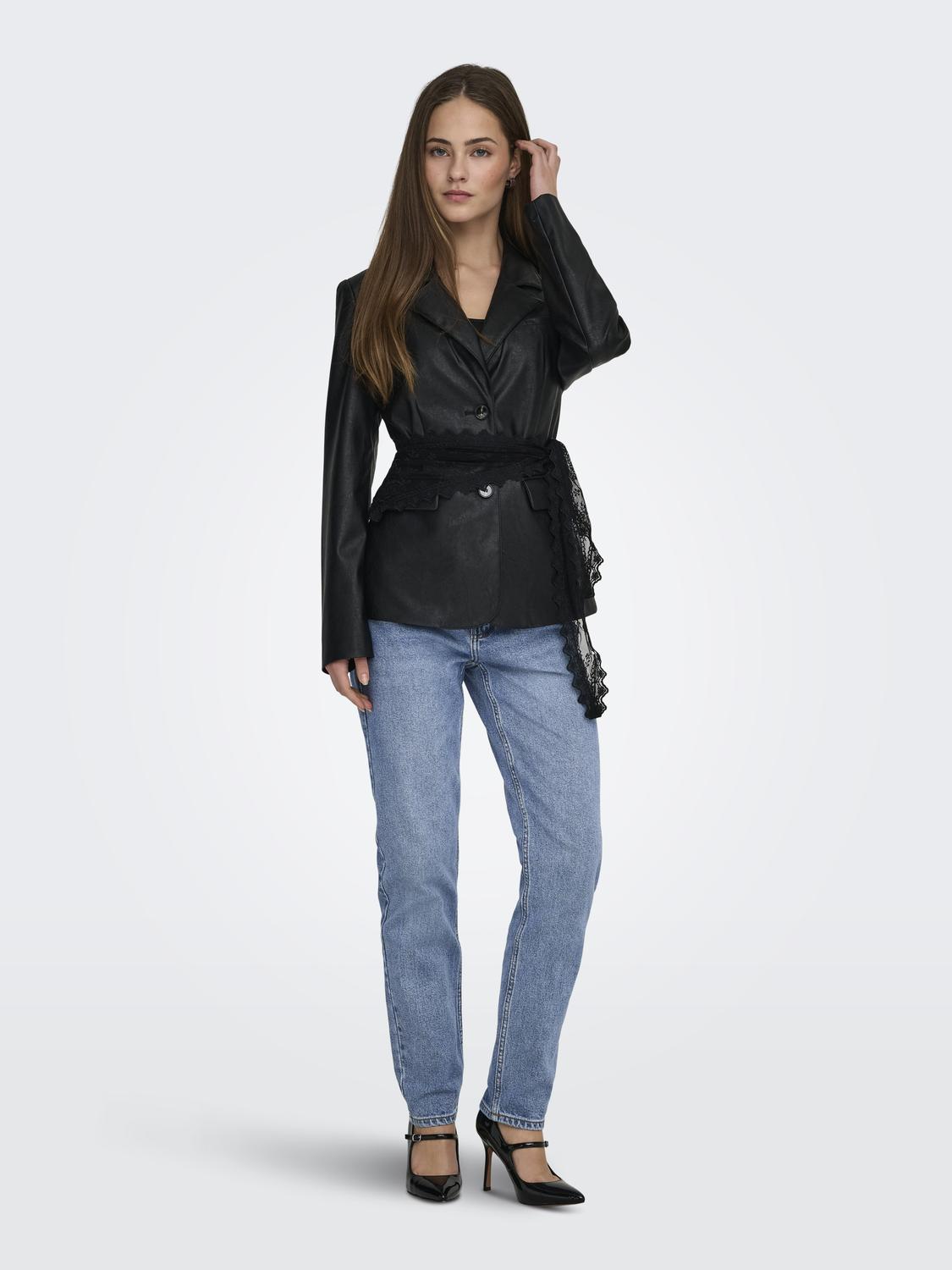 ONLEMILY High Waist Straight Fit Jeans med frontlommer - 7