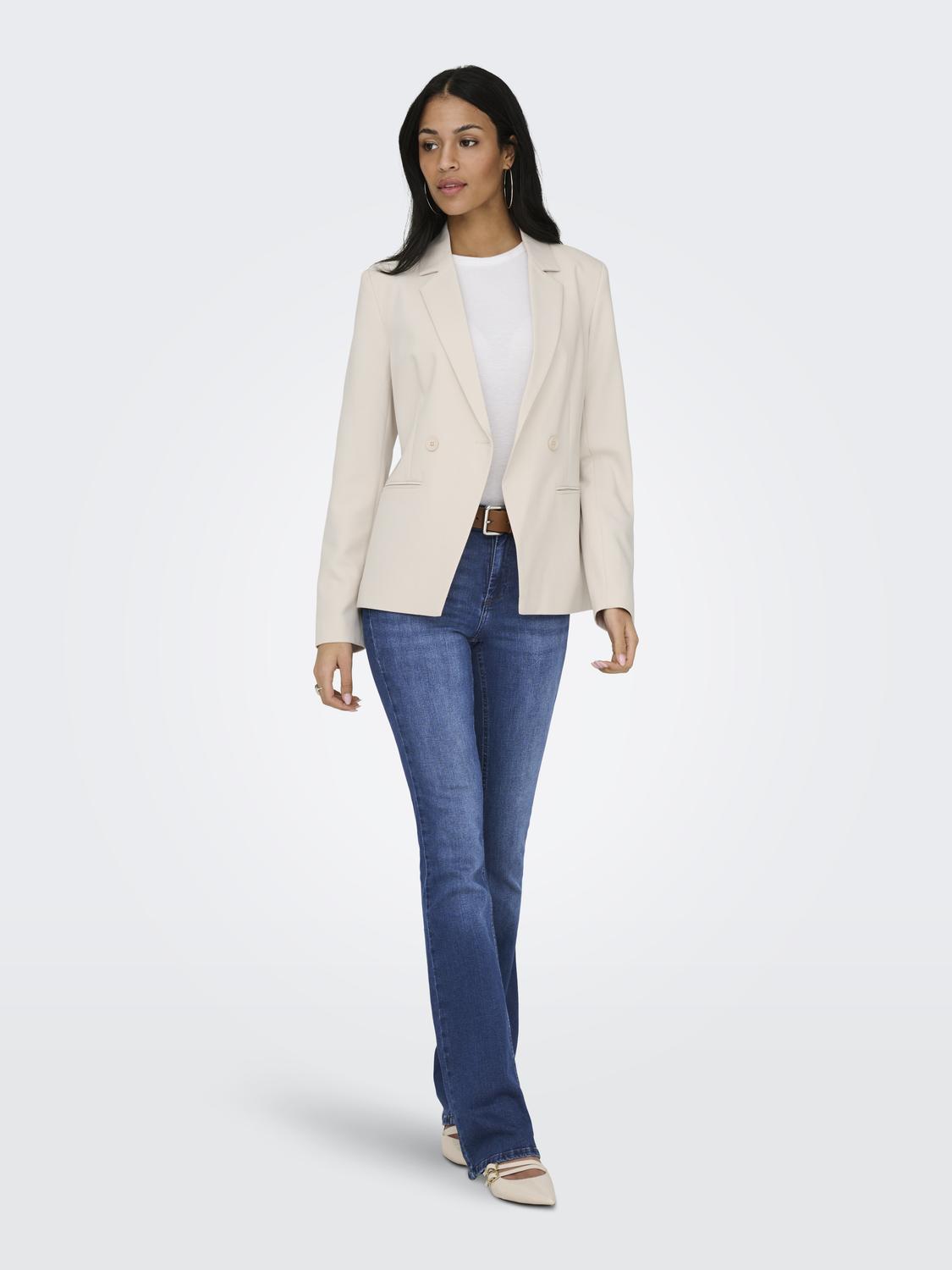 ONLBLUSH Mid Waist Flared Fit Jeans med frontlommer - 6